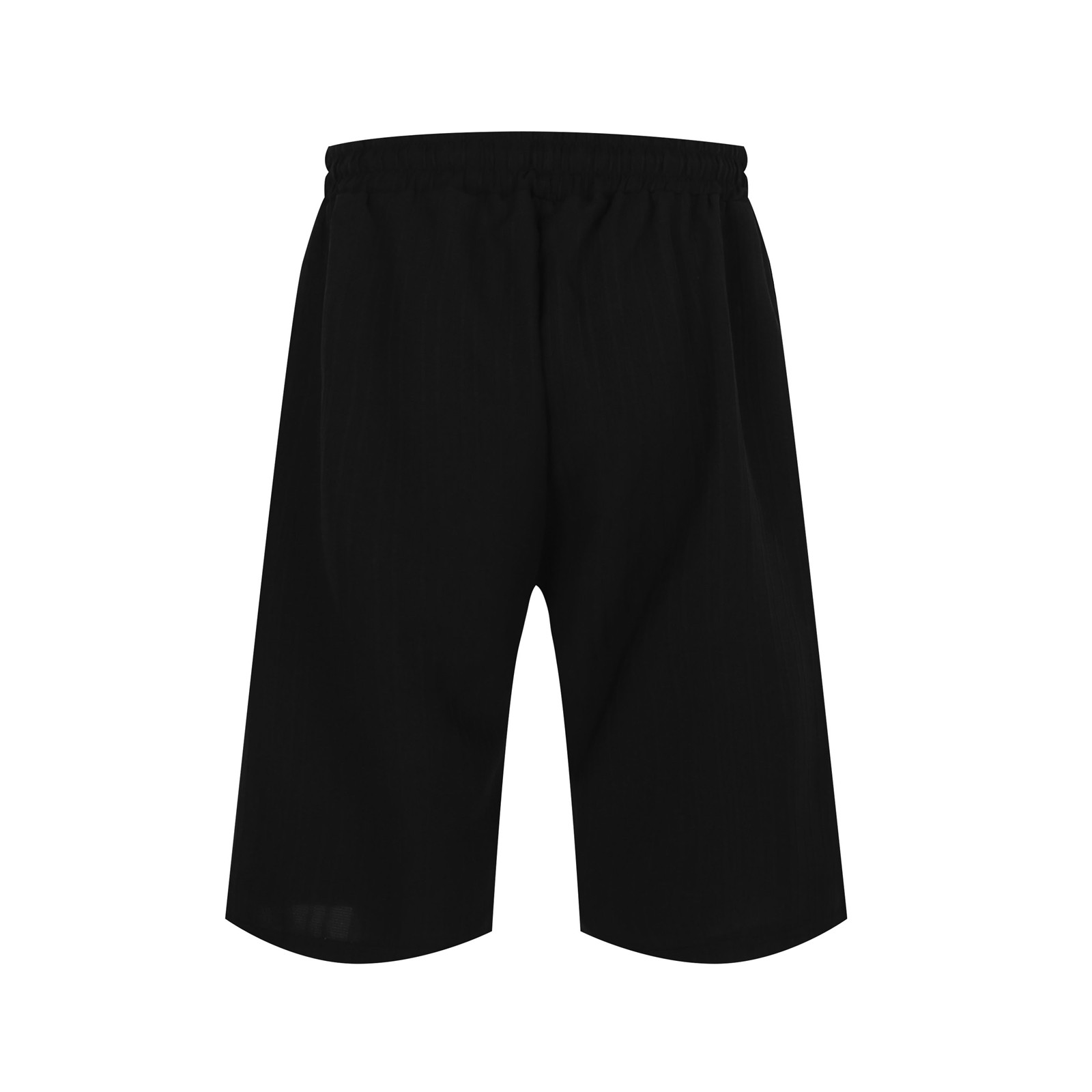 thumbnail image 5 of Pantalones cortos de playa a rayas con múltiples bolsillos para hombre - Mezcla de algodón y poliéster, cintura con cordón, bañador informal de verano, 5 of 8
